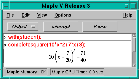 Maple example